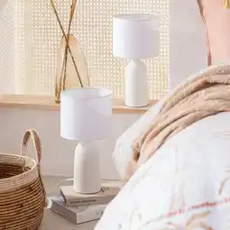 Pillow Talk Mykonos White Table Lamp Set of 2 by M.U.S.E offer