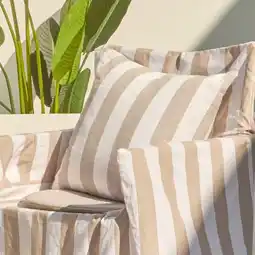 Pillow Talk Riviera Wide Stripe Cushion by Pillow Talk offer
