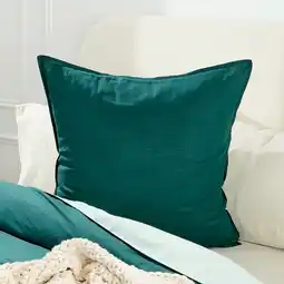 Pillow Talk Linen Look Reversible European Pillowcase by Essentials offer