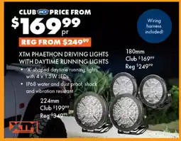 Phaethon driving lights with daytime running lights