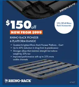 BCF Rhino rack pioneer platform range offer