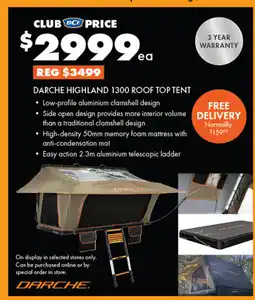 BCF Roof Tent offer