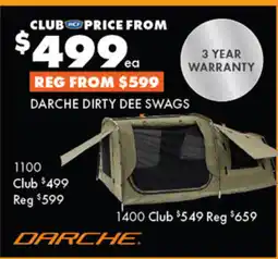 BCF Dirty dee swags offer
