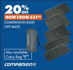 BCF Companion dust off mats offer