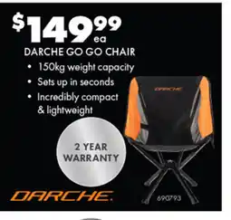 BCF Darche go go chair offer