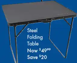 BCF Steel folding table offer