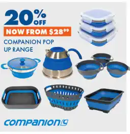 BCF Companion pop up range offer