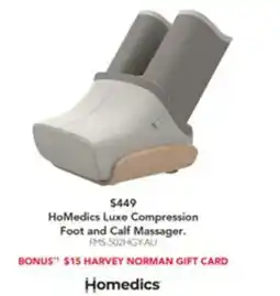 Harvey Norman Luxe compression foot and calf massager offer