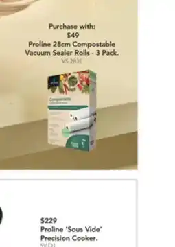 Harvey Norman Compostable vacuum sealer rolls offer