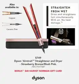 Harvey Norman Straightener and dryer offer