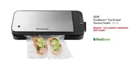 Cut & seal vacuum sealer