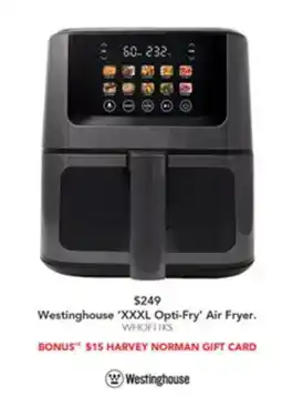Harvey Norman Westinghouse xxxl opti-fry air fryer offer