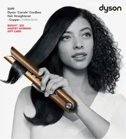 Harvey Norman Cordless hair straightener -copper offer