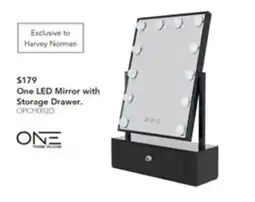 Harvey Norman One led mirror with storage drawer. offer