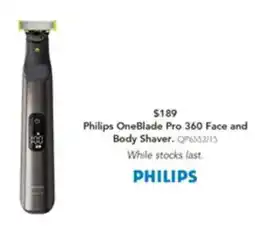 Harvey Norman Philips oneblade pro 360 face and body shaver offer