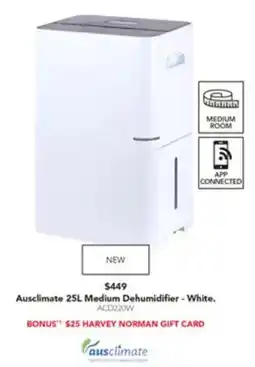 Harvey Norman Dehumidifier offer