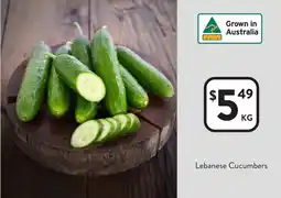 Foodworks Lebanese cucumbers offer