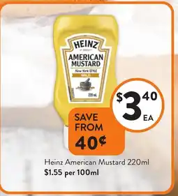 Foodworks Heinz American Mustard offer