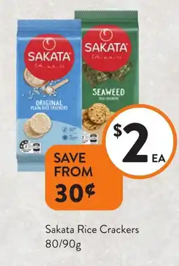 Foodworks Original plain rice crackers offer