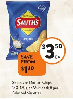 Foodworks Smith's or doritos chips offer