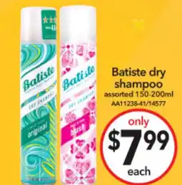 Cheap as Chips Batiste dry shampoo offer