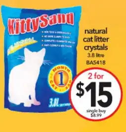 Cheap as Chips Natural cat litter crystals offer