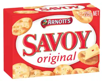 Woolworths Arnott’s savoy crackers 180-225g offer