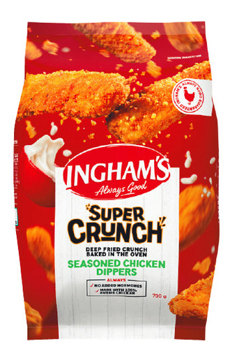 Woolworths Ingham’s super crunch chicken dippers or bites 700g offer