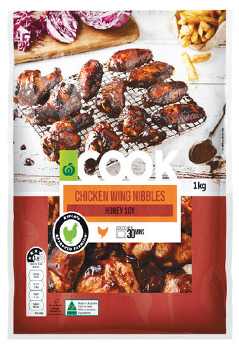 Woolworths Woolworths cook chicken wing nibbles honey soy 1kg with rspca approved chicken – from the meat dept offer