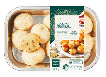 Woolworths Gold duck fat potatoes with truffle butter 500g offer