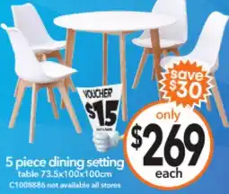 Cheap as Chips Dining setting table offer