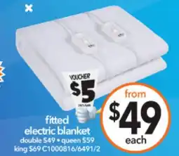 Cheap as Chips Fitted electric blanket double offer