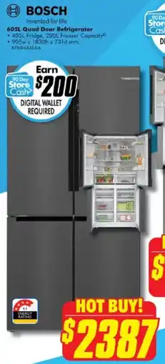 The Good Guys Quad door refrigerator offer
