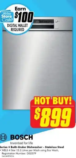 The Good Guys Built-under dishwasher - stainless steel offer