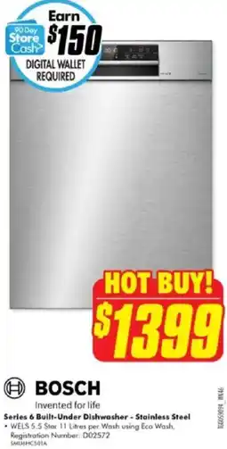 The Good Guys Built-under dishwasher - stainless steel offer
