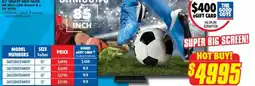 The Good Guys 4k mini-led smart a.i. tv offer