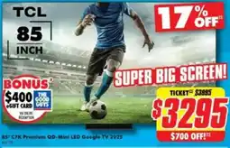 The Good Guys 85" c7k premium qd-mini led google tv 2025 offer