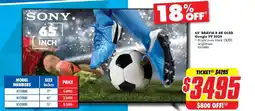 The Good Guys 65" bravia 8 4k oled google tv 2024 offer