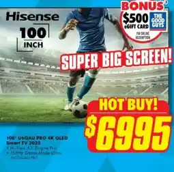 The Good Guys 100" u6qau pro 4k qled smart tv 2025 offer