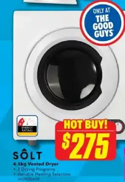 The Good Guys Vented dryer offer