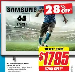 The Good Guys 65" the frame 4k qled smart tv 2024 offer