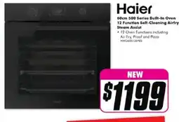 The Good Guys 500 series built-in oven 12 function self-cleaning airfry steam assist offer
