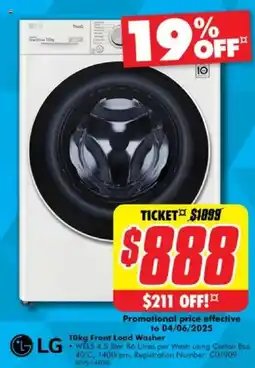 The Good Guys Front load washer offer