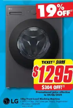 The Good Guys Front load washing machine offer