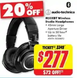 The Good Guys M50xbt wireless studio headphones offer