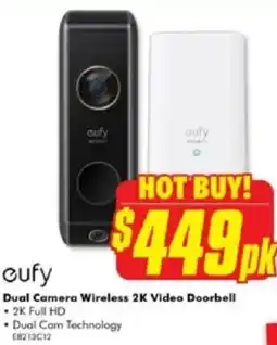 The Good Guys Dual camera wireless 2k video doorbell offer