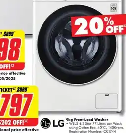 The Good Guys Front load washer offer