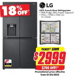 The Good Guys French door refrigerator offer