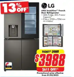 The Good Guys Instaview™ french door refrigerator offer