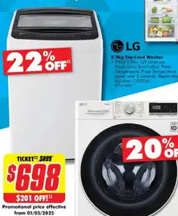 The Good Guys Top load washer offer